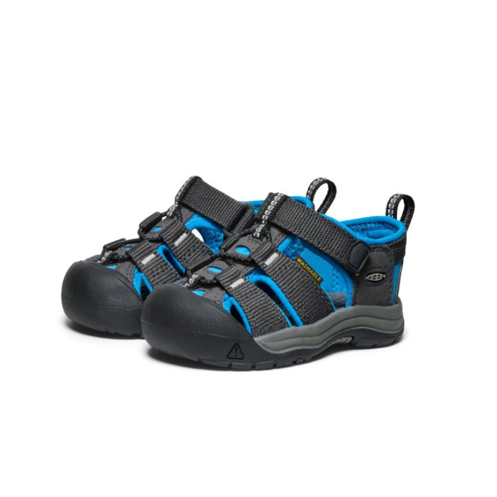 Boy's' Keen Newport H2 Sandals in Magnet/Brilliant Blue Size 1